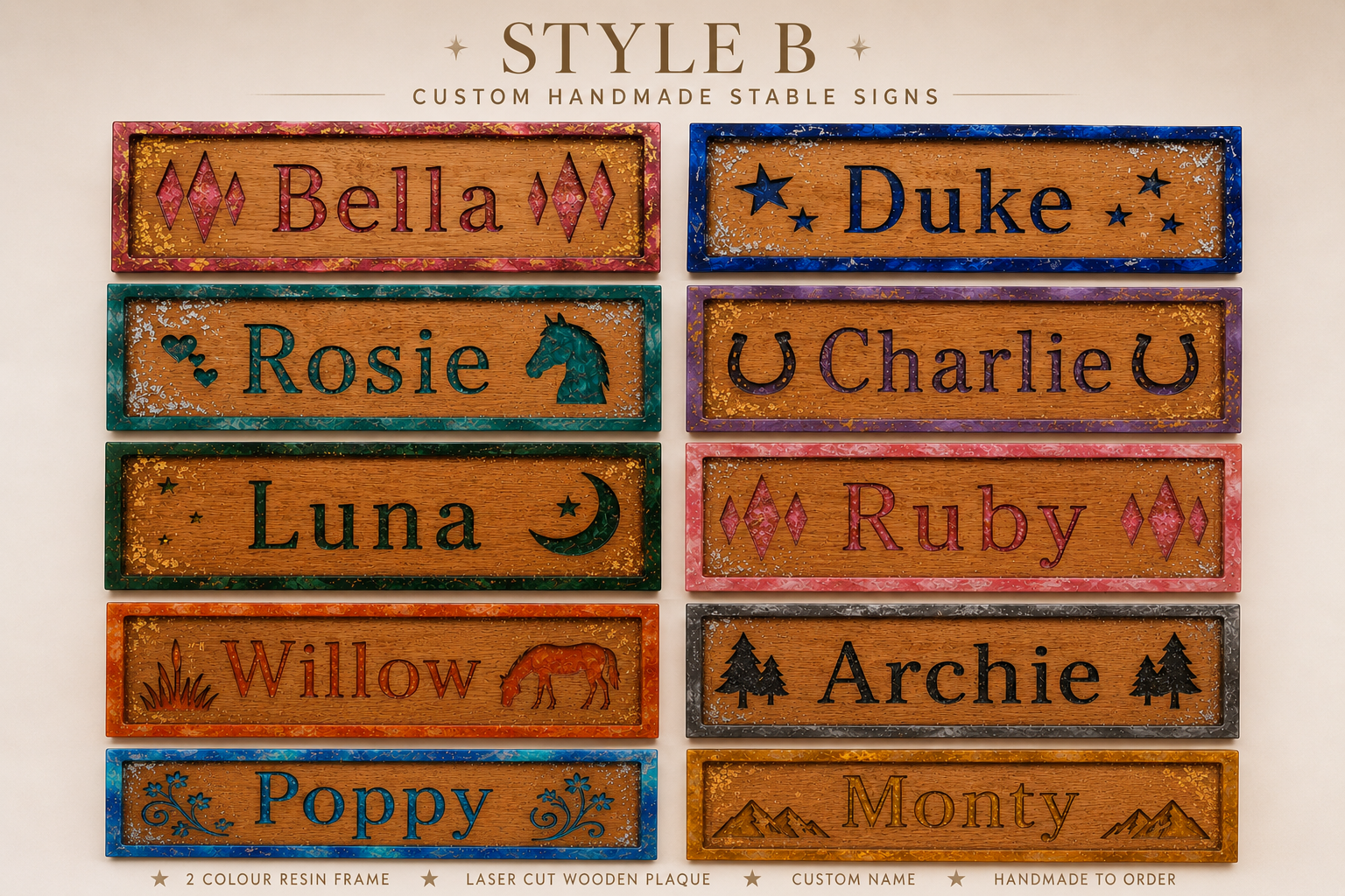 Veloura Classic Personalised Plaque - Style B