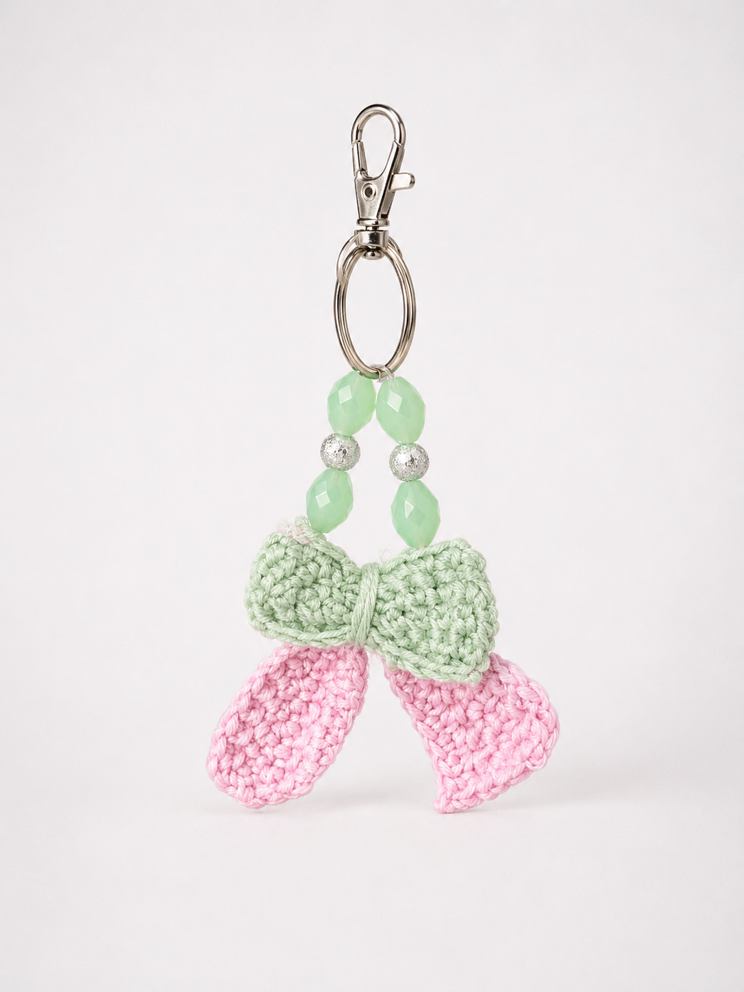 Beaded Bow Charm (Two Tone)