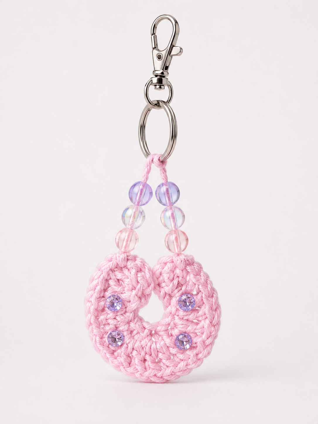 Rhinestone & Beaded Horseshoe Charm