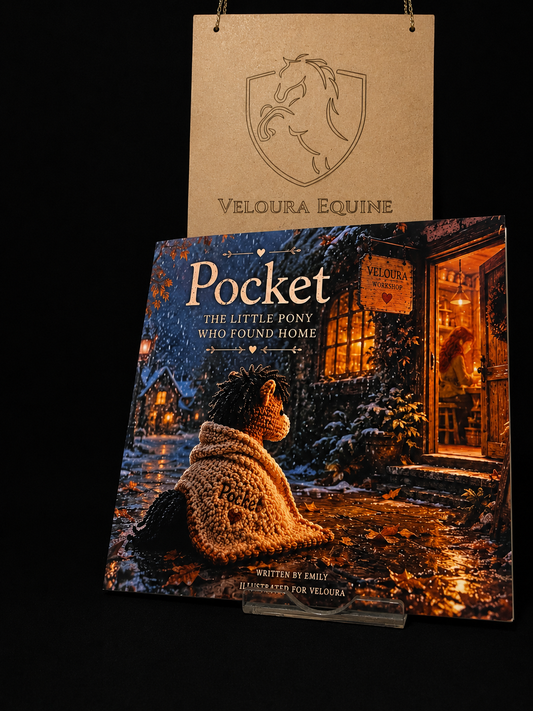 Pocket Pony Story Bundle | Book, Crochet Pony & Collectible Character Shield